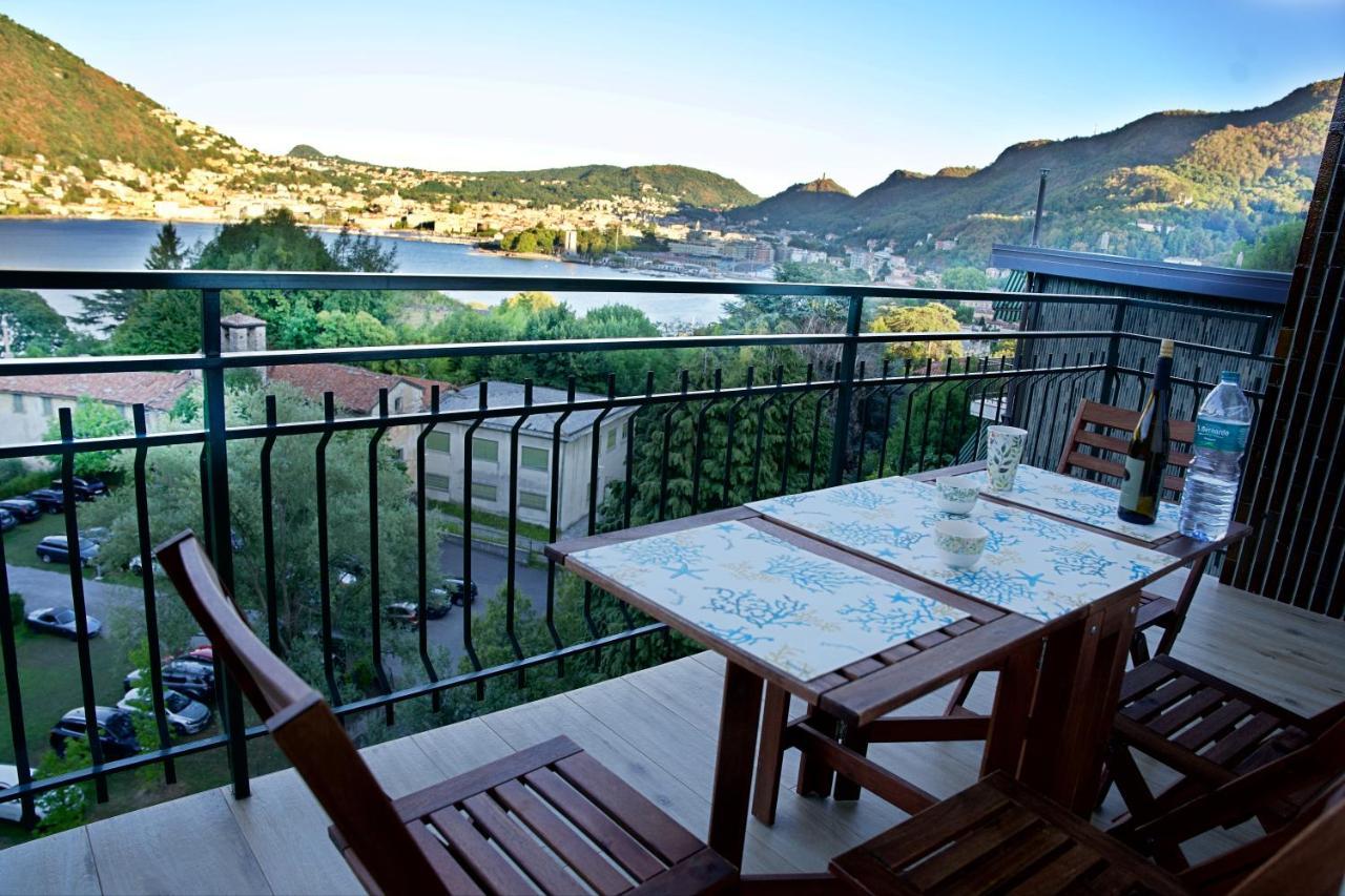 The Blue - Lake / City View Modern Apt Near Villa Olmo Como Exteriér fotografie